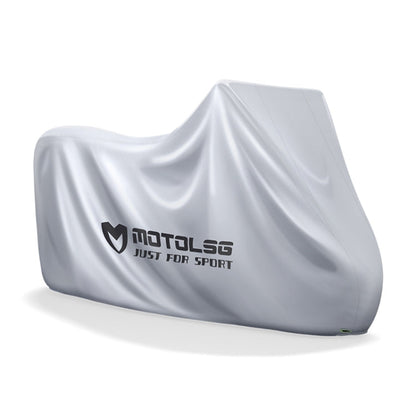 MOTOLSG Motorcycle Waterproof Sunproof Dustproof Thickening Cover, Size:XXXL(Silver)
