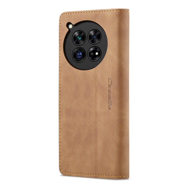 For OnePlus 12 CaseMe 013 Multifunctional Horizontal Flip Leather Phone Case(Brown)