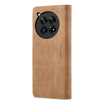 For OnePlus 12 CaseMe 013 Multifunctional Horizontal Flip Leather Phone Case(Brown)