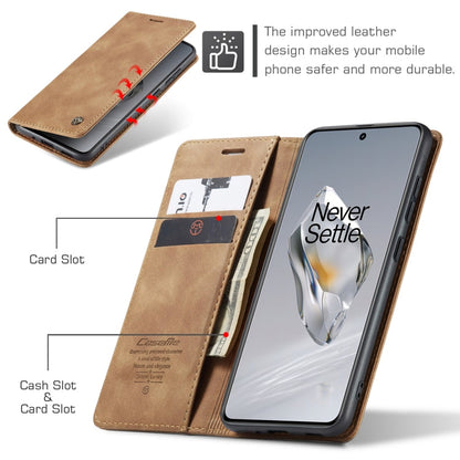 For OnePlus 12 CaseMe 013 Multifunctional Horizontal Flip Leather Phone Case(Brown)