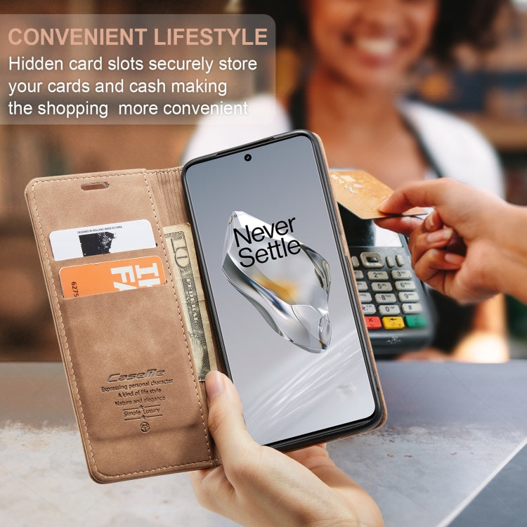 For OnePlus 12 CaseMe 013 Multifunctional Horizontal Flip Leather Phone Case(Brown)
