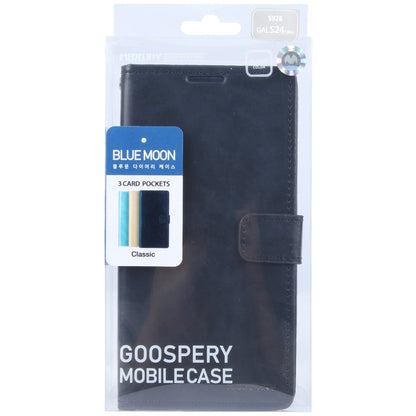 For Samsung Galaxy S24 Ultra 5G GOOSPERY BLUE MOON Crazy Horse Texture Leather Phone Case(Dark Blue)