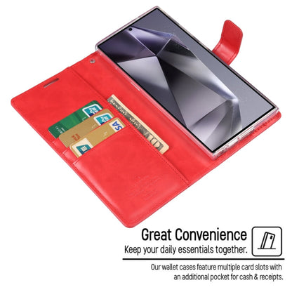 For Samsung Galaxy S24 Ultra 5G GOOSPERY BLUE MOON Crazy Horse Texture Leather Phone Case(Wine Red)