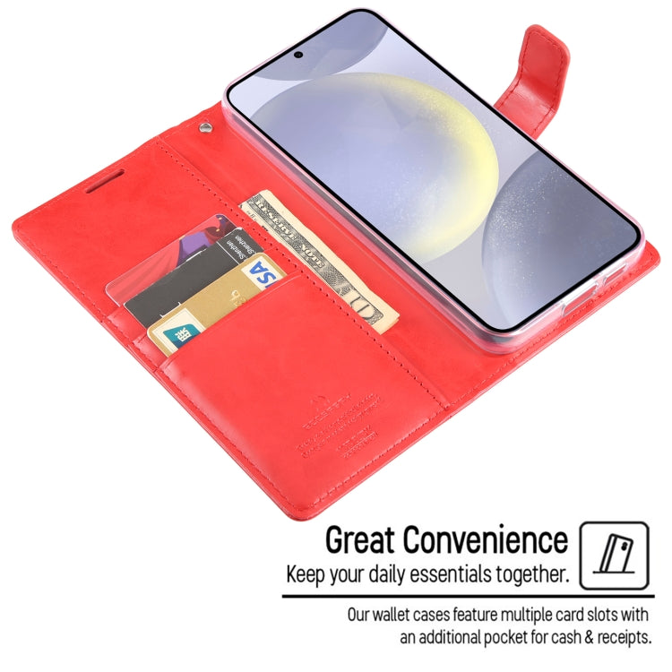 For Samsung Galaxy S24+ 5G GOOSPERY BLUE MOON Crazy Horse Texture Leather Phone Case(Black)