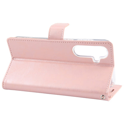 For Samsung Galaxy S24+ 5G GOOSPERY BLUE MOON Crazy Horse Texture Leather Phone Case(Rose Gold)