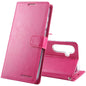 Pour Samsung Galaxy S24 5G GOOSPERY BLUE MOON Étui de téléphone en cuir texturé Crazy Horse (Rose Rouge)