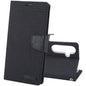 Pour Samsung Galaxy S24+ 5G Étui de téléphone en cuir à rabat texturé en tissu GOOSPERY CANVAS DIARY (noir)