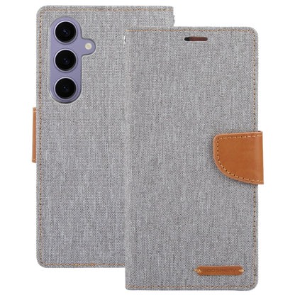 For Samsung Galaxy S24+ 5G GOOSPERY CANVAS DIARY Fabric Texture Flip Leather Phone Case(Grey)
