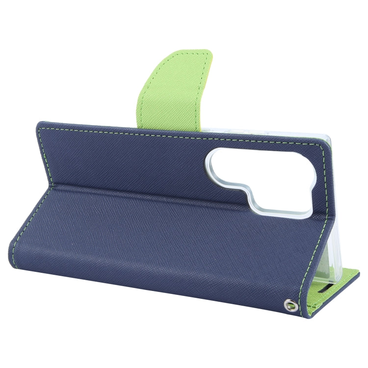 For Samsung Galaxy S24 Ultra 5G GOOSPERY FANCY DIARY Cross Texture Leather Phone Case(Navy Blue)