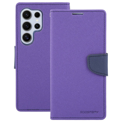 For Samsung Galaxy S24 Ultra 5G GOOSPERY FANCY DIARY Cross Texture Leather Phone Case(Purple)