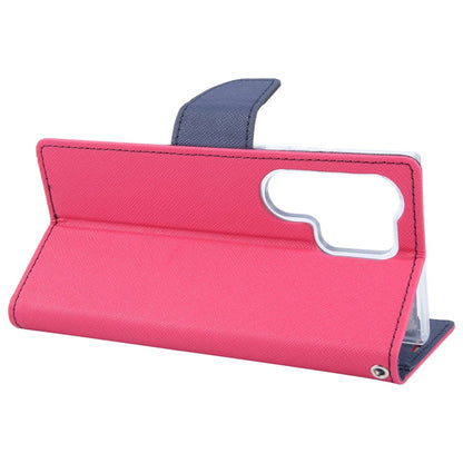 For Samsung Galaxy S24 Ultra 5G GOOSPERY FANCY DIARY Cross Texture Leather Phone Case(Rose Red)