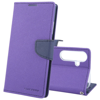 For Samsung Galaxy S24+ 5G GOOSPERY FANCY DIARY Cross Texture Leather Phone Case(Purple)