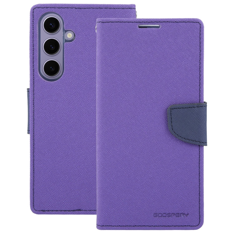 For Samsung Galaxy S24+ 5G GOOSPERY FANCY DIARY Cross Texture Leather Phone Case(Purple)