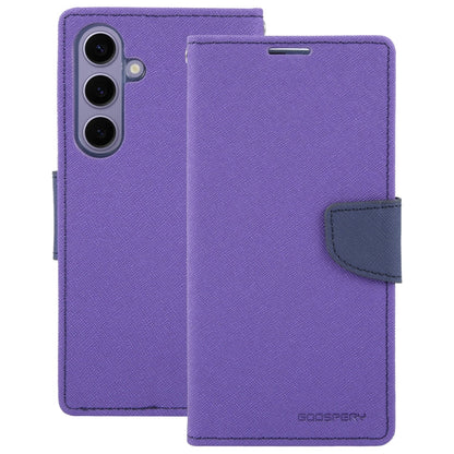 For Samsung Galaxy S24+ 5G GOOSPERY FANCY DIARY Cross Texture Leather Phone Case(Purple)