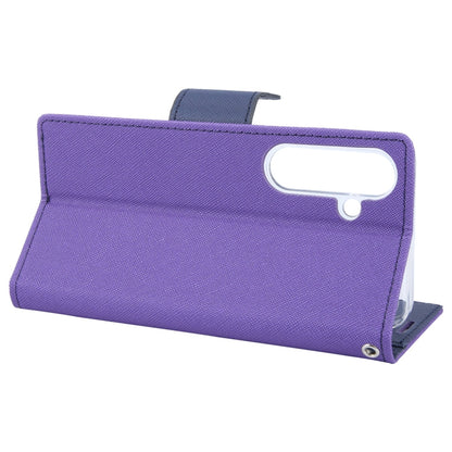 For Samsung Galaxy S24+ 5G GOOSPERY FANCY DIARY Cross Texture Leather Phone Case(Purple)