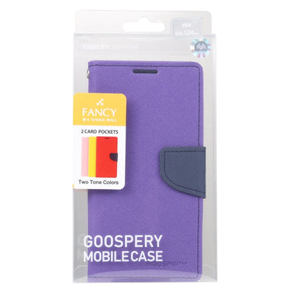 For Samsung Galaxy S24+ 5G GOOSPERY FANCY DIARY Cross Texture Leather Phone Case(Purple)