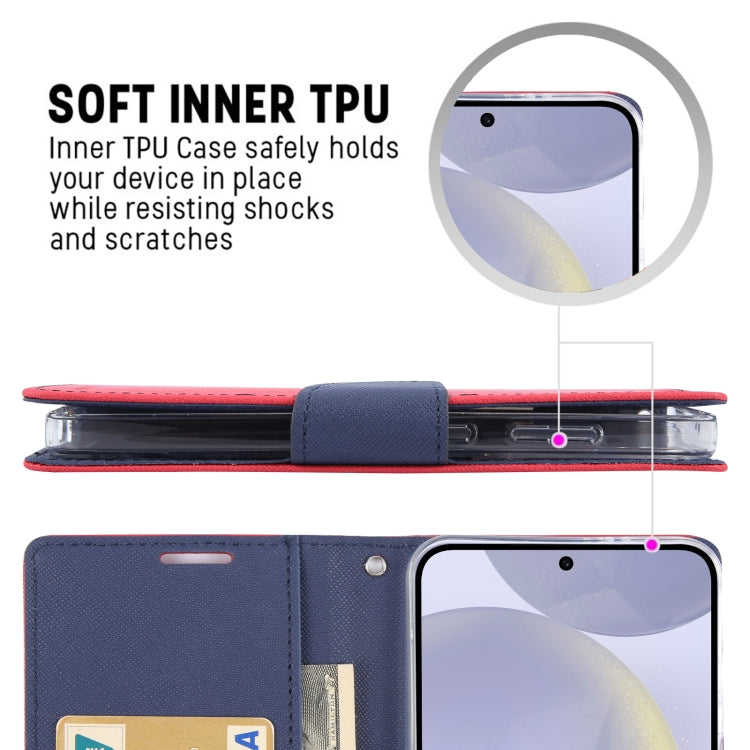 For Samsung Galaxy S24+ 5G GOOSPERY FANCY DIARY Cross Texture Leather Phone Case(Purple)