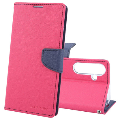 For Samsung Galaxy S24 5G GOOSPERY FANCY DIARY Cross Texture Leather Phone Case(Rose Red)
