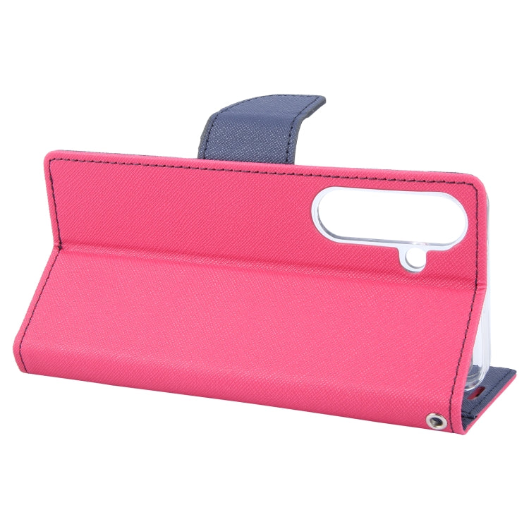 For Samsung Galaxy S24 5G GOOSPERY FANCY DIARY Cross Texture Leather Phone Case(Rose Red)