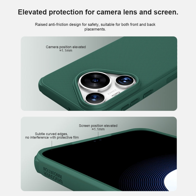 For Huawei Pura 70 NILLKIN Frosted Shield Pro PC + TPU Phone Case(Green)