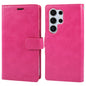 For Samsung Galaxy S24 Ultra 5G GOOSPERY MANSOOR DIARY 9 Card Slots Leather Phone Case(Rose Red)