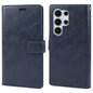 Pour Samsung Galaxy S24 Ultra 5G Étui de téléphone en cuir GOOSPERY MANSOOR DIARY avec 9 fentes pour cartes (bleu foncé)