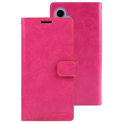 For Samsung Galaxy S24+ 5G GOOSPERY MANSOOR DIARY 9 Card Slots Leather Phone Case(Rose Red)