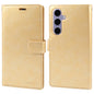 For Samsung Galaxy S24+ 5G GOOSPERY MANSOOR DIARY 9 Card Slots Leather Phone Case(Gold)