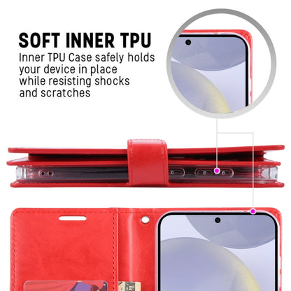 For Samsung Galaxy S24+ 5G GOOSPERY MANSOOR DIARY 9 Card Slots Leather Phone Case(Gold)