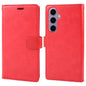 For Samsung Galaxy S24 5G GOOSPERY MANSOOR DIARY 9 Card Slots Leather Phone Case(Red)