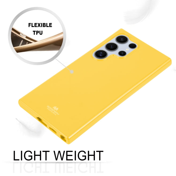 For Samsung Galaxy S24 Ultra 5G GOOSPERY PEARL JELLY Shockproof TPU Phone Case(Yellow)