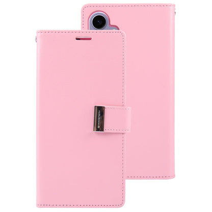 For Samsung Galaxy S24+ 5G GOOSPERY RICH DIARY Crazy Horse Texture Leather Phone Case(Pink)