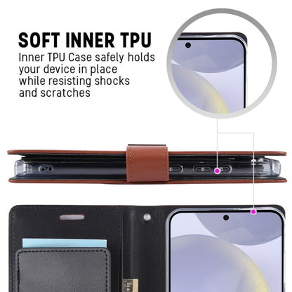 For Samsung Galaxy S24+ 5G GOOSPERY RICH DIARY Crazy Horse Texture Leather Phone Case(Black)
