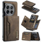 For OnePlus 12 DG.MING M2 Series 3-Fold Multi Card Bag + Magnetic Phone Case(Coffee)
