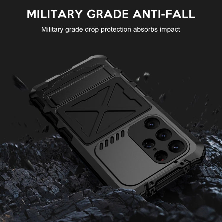 Pour Samsung Galaxy S24 Ultra 5G R-JUST Coque de téléphone étanche à vie, anti-poussière, antichoc (noir)