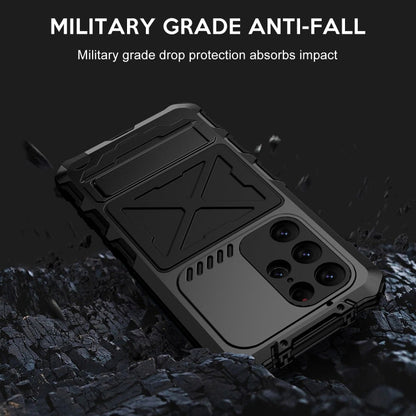 Pour Samsung Galaxy S24 Ultra 5G R-JUST Coque de téléphone étanche à vie, anti-poussière, antichoc (noir)
