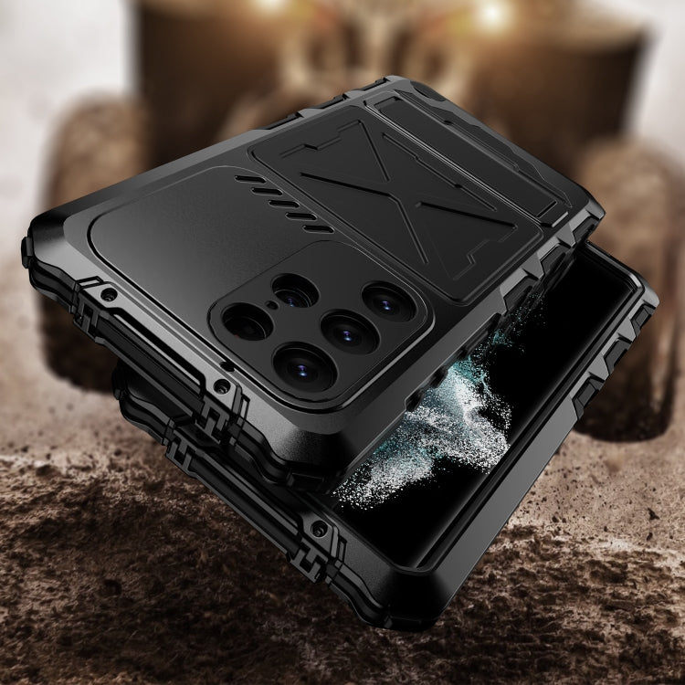 Pour Samsung Galaxy S24 Ultra 5G R-JUST Coque de téléphone étanche à vie, anti-poussière, antichoc (noir)