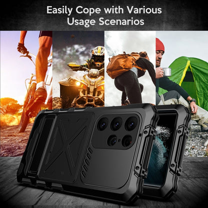 Pour Samsung Galaxy S24 Ultra 5G R-JUST Coque de téléphone étanche à vie, anti-poussière, antichoc (noir)