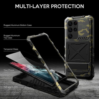 For Samsung Galaxy S24 Ultra 5G R-JUST Life Waterproof Dustproof Shockproof Phone Case(Camouflage)