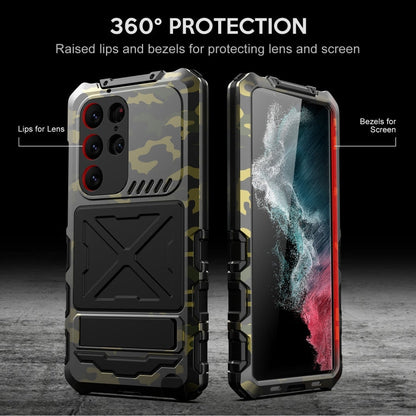 For Samsung Galaxy S24 Ultra 5G R-JUST Life Waterproof Dustproof Shockproof Phone Case(Camouflage)