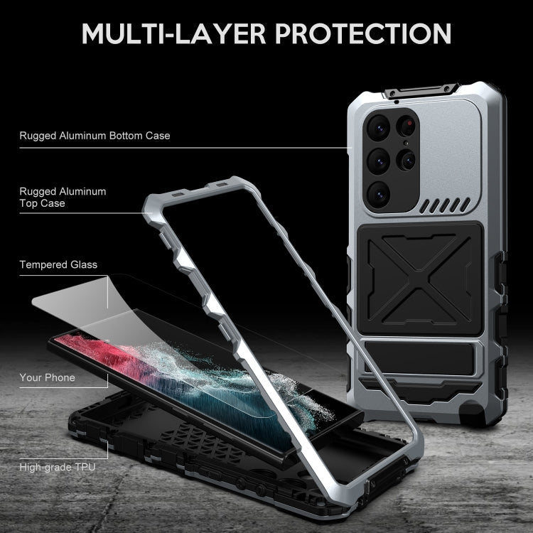 For Samsung Galaxy S24 Ultra 5G R-JUST Life Waterproof Dustproof Shockproof Phone Case(Silver)