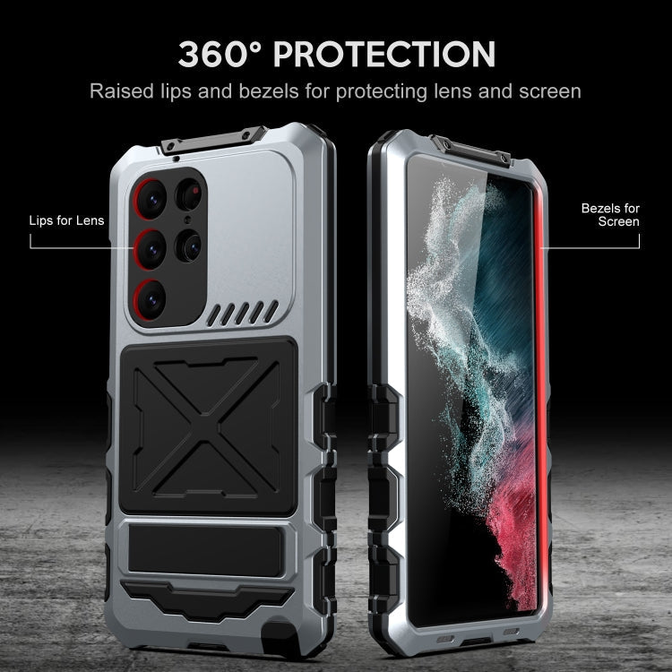 For Samsung Galaxy S24 Ultra 5G R-JUST Life Waterproof Dustproof Shockproof Phone Case(Silver)