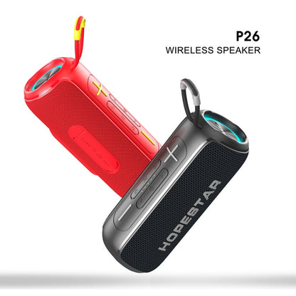 HOPESTAR P26 Outdoor Portable lPX6 Waterproof Dazzling Bluetooth Speaker(Red)