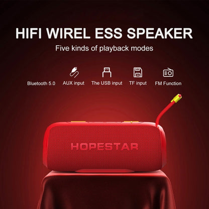 HOPESTAR P26 Outdoor Portable lPX6 Waterproof Dazzling Bluetooth Speaker(Red)