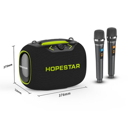 Enceinte Bluetooth Karaoké HOPESTAR Party Box 120W avec 2 Microphones (Gris)