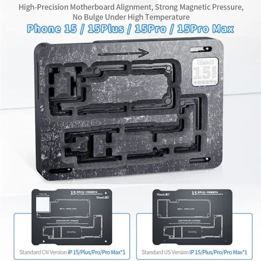Plateforme de re-billage BGA Qianli magnétique pour couche intermédiaire pour iPhone série 15