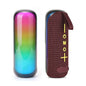 T&G TG-384 Mini Portable Bluetooth Speaker Support TF / U-disk / RGB Light(Brown)
