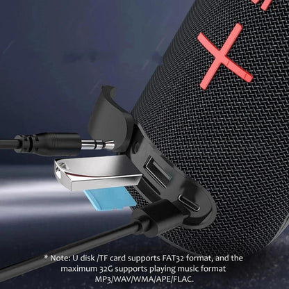T&G TG-384 Mini Portable Bluetooth Speaker Support TF / U-disk / RGB Light(Brown)