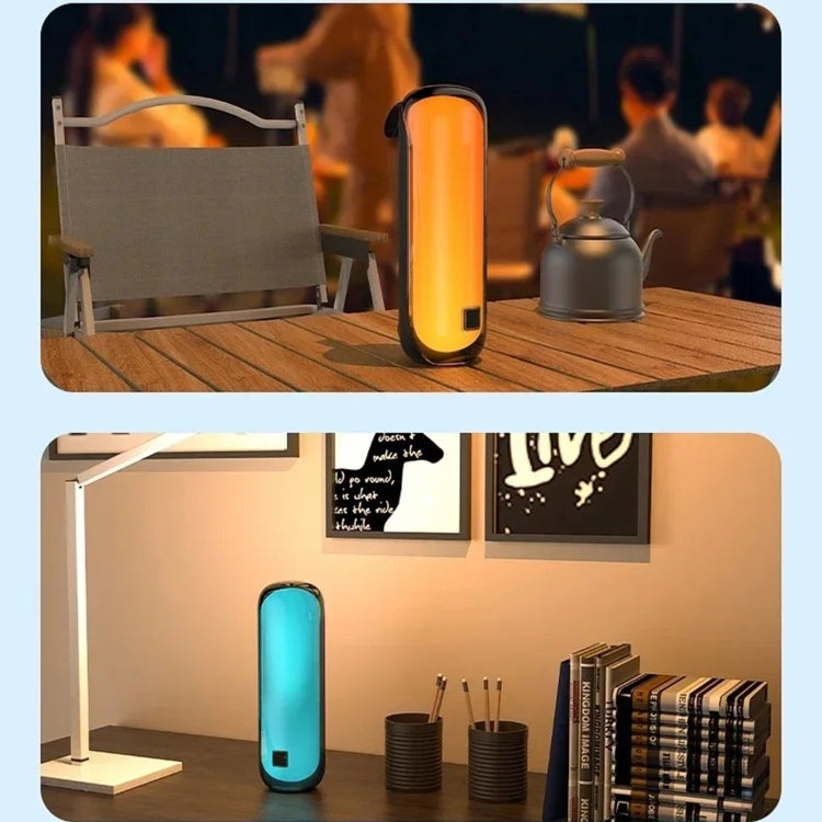 T&G TG-384 Mini Portable Bluetooth Speaker Support TF / U-disk / RGB Light(Brown)