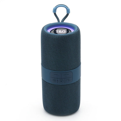 T&G TG-671 Portable Wireless 3D Stereo Subwoofer Speaker with FM/USB/LED(Blue)
